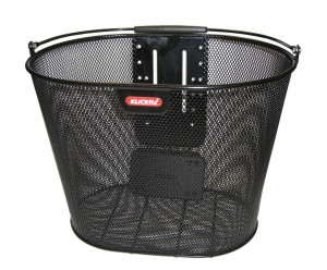 Cos bicicleta fata Klickfix Oval Plus black close-meshed