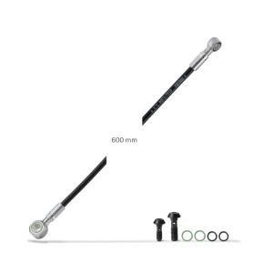 Disc Braking Tubing for Bosch Abs, Front, Caliper to Abs Control Unit,Black, 600MM, Incl. Accessories (Pu = 1 Piece)