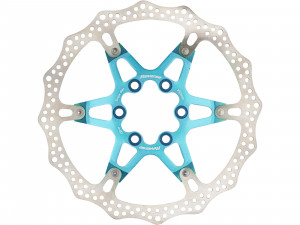 Disc frana REVERSE BRAKE DISC ALUMINUM/STEEL 160mm skyblue
