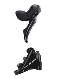 Frana pe disc set asamblat Shimano 105 ST-R7020(R) BR-R7070(R) hidraulica 25mm resin 2200mm 11v