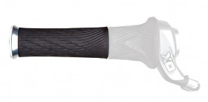 Grip w. screw security f.Grip Shift 85mm black w. clamp silver+End Plug