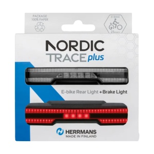 Herrmans Nordic Trace PlusE Lumina Spate LED E-Bike Cu Functie Frana Si Suport