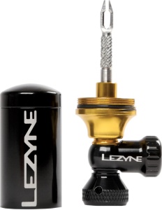 Kit reparatie tubeless CO2 Lezyne Tubeless CO2 Blaster, negru-auriu
