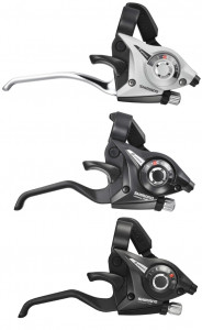 Maneta schimbator/frana Shimano ST-EF51-9R2A dreapta 9 v 2 degete cablu 2050mm OGD dial type argintie