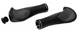 Mansoane MTB/ATB Ergotec Frisco 2 silicone, 140/140mm per pair blk/grey