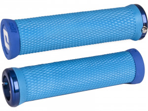 Mansoane ODI MTB grips Elite Motion Lock On 2.1 light blue, 130mm blue clamps