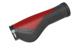 Mansoane T-One Ripple Ergo black/red 130mm 1x surub blocaj