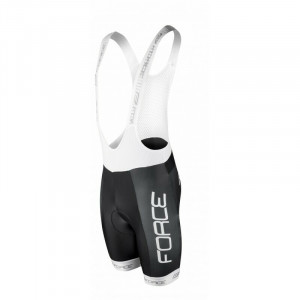 Pantaloni scurti cu bazon si bretele Force Team18 Negru/Alb