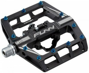 Pedale Funn Mamba platforma & SPD (Clip Single) GRS system negru anodizat si pini albastri