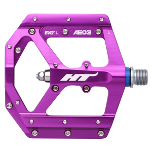 Pedale HT Components AE03, Platformă MTB, Corp Aluminiu CNC, Ax Cromoly, Sistem Rulmenți EVO+, 20 Pini Schimbabili, Mov