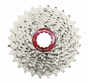 Pinioane Sunrace CSRX0 TAS, pe caseta, 11-28T, 10 vit, argintii, AM