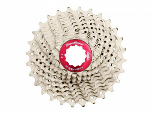 Pinioane Sunrace CSRX1 EAS, pe caseta, 11-28T, 11 vit, argintiu/rosu, AM