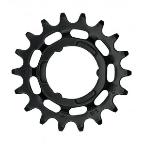 Placa pedalier pentru eBike KMC pentru Shimano 1/2" X 3/32", 18 T, negru