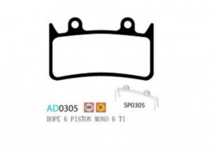 Placute frana Ashima AD0305, semi-metalice, compatibile Hope Mono 6TI D520