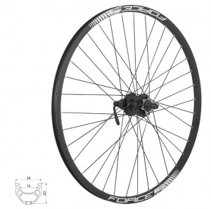 Roata fata 26" Force Basic Disc 559x19 butuc Shimano HBM475