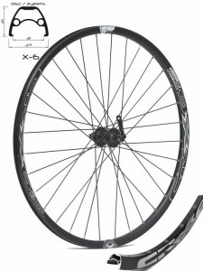 Roata fata CROSSER X6 32H 27.5'' QR - Frana disc (CenterLock) cu butuc SHIMANO TX505 - capsata