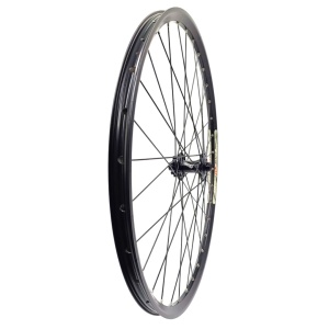 Roata fata Remerx E-Rocky RX3025, Disc 622x25 dubla, simplu capsata, neagra, 32 spite Sapim Leader, butuc alu Fastace DA201F, rulmenti, negru, ax excentric
