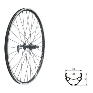Roata Spate KLS DRAFT V-brake R 28/29", Negru