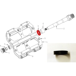 Set de 2 opritoare din cauciuc pentru ax REVERSE Pedal