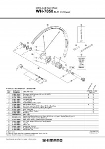 Stickere pentru janta Shimano WH-7850-SL-R