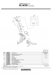 Surub pentru reglaj Shimano BL-M785 M4x12 & placa