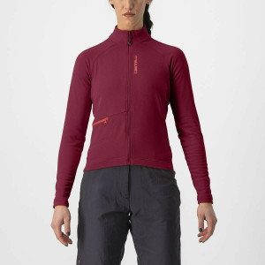 Tricou cu maneca lunga Castelli Unlimited Trail W, de dama, Visiniu