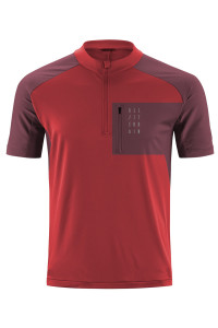 Tricou Cube ATX Jersey Half Zip S/S Red