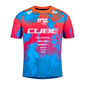 Tricou CUBE MTB Jersey Rookie X Actionteam S/s, Black/blue