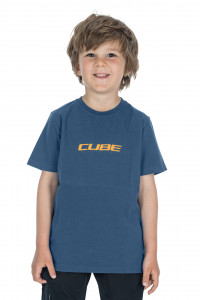 Tricou Cube organic rookie mountains blue