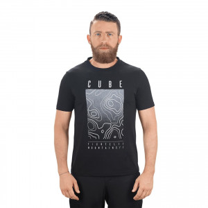 Tricou Cube T-Shirt Fichtel Mountains negru