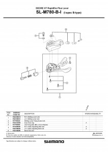 Unitate schimbare viteze Shimano SL-M780-I stanga