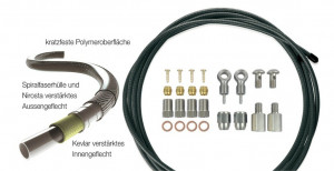 XLC disc brake cable 250mm universal kit Niro for 1 brake set