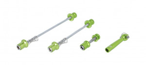 XLC quick release set QR-L08 limegreen, including securelock