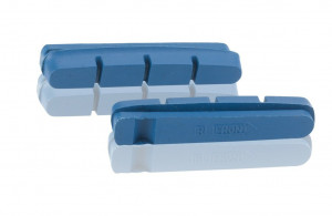 XLC spare brake pads BS-X01 set of 4, 55mm, f.carbon rims, Shim blue