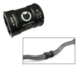 Adaptor ghidon de la 25.4mm la 31.8 mm aluminiu negru