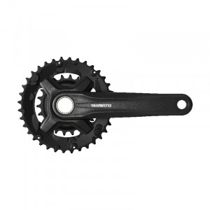 Angrenaj Pedalier Shimano FC-MT210-2, pt 9 viteze, brat 175mm, 36x22T, fara CG, 2-pcs fc, fara butuc pedalier, negru