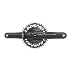 Angrenaj pedalier SRAM Quarq RED XPLR, brat 175 mm, foaie 40T, DUB, 1x, Direct Mount, carbon, 12 viteze, senzor putere integrat