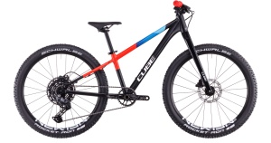 BICICLETA CUBE REACTION 240 PRO BLACK BLUE RED 2025 - 24"