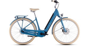 Bicicleta Electrica, CUBE Ella Hybrid 500 Easy Entry, SphereBlue CREME 2025 - 28"