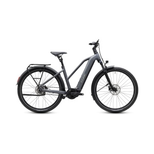 Bicicleta Electrica Cube Touring Hybrid Deluxe, SLX 800 Trapeze, Slabgrey Chrome 2027 - 28"