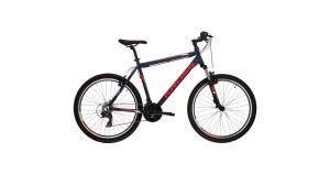 Bicicleta KROSS HEXAGON 1.0 S L (21") 26" navy blue / red / grey / mat