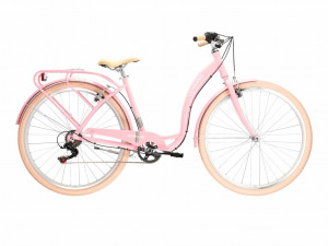 Bicicleta Le Grand Lille 2 D, Roti de 28 Inch, Marimea L (19 Inch), Culoare Roz Gri