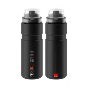 Bidon Elite Syssa Race 750ML, negru mat, otel inoxidabil