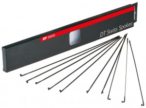blade spokes DT Aerolite 2.0x0.9x268mm cardb.b.20 pcs. black, Niro, w/o nipple