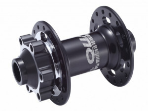 Butuc fata Quanta MF1F, alu, 32H, ax M15x100mm, rulmenti, frana disc (6suruburi) negru, OEM