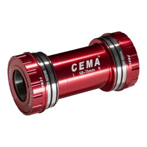 Butuc Pedalier CEMA BB30 Pentru Shimano, 68/73 mm, Diametru Interior 42 mm, Otel Inoxidabil, Roșu, Interlock