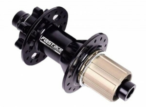 Butuc spate Fastace DA207R, alu, 32H, ax M12x142x142mm, 4 rulmenti, caseta alu 9/10/11pinioane, frana disc (6suruburi) negru, OEM