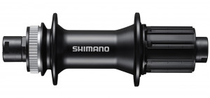 Butuc spate Shimano Deore FH-MT400 32h OLD 142 mm ax E-Thru 12 mm centerlock negru