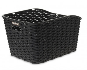 Cos bicicleta spate Basil Weave WP 35x26x24cm, black, plastic