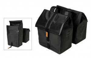 double bag Basil Urban Dry waterproof matt black 50 Ltr